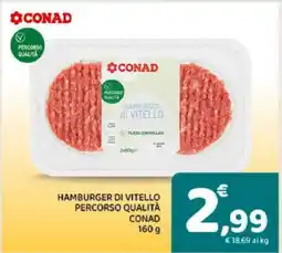 Conad HAMBURGER DI VITELLO PERCORSO QUALITÀ CONAD offerta