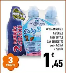Conad ACQUA MINERALE NATURALE BABY BOTTLE SAN BENEDETTO offerta