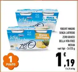 Conad YOGURT MAGRO SENZA LATTOSIO ZERO GRASSI BELLA VITA FREE offerta