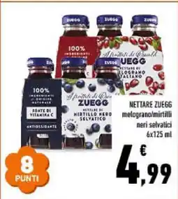 Conad NETTARE ZUEGG melograno/mirtilli neri selvatici offerta