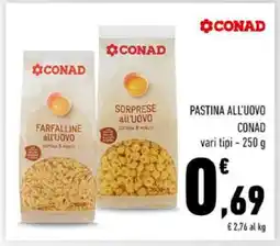 Conad Pastina all'uovo Conad offerta