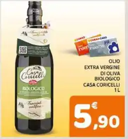 Conad OLIO EXTRA VERGINE DI OLIVA BIOLOGICO CASA CORICELLI 1 L offerta