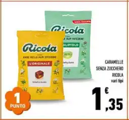 Conad CARAMELLE SENZA ZUCCHERO RICOLA offerta
