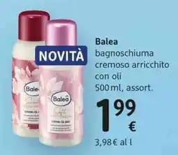 dm drogerie markt Balea bagnoschiuma cremoso arricchito con oli offerta