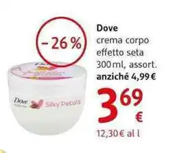dm drogerie markt Dove crema corpo effetto seta offerta
