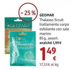 dm drogerie markt GEOMAR Thalasso Scrub trattamento corpo esfoliante con sale marino offerta