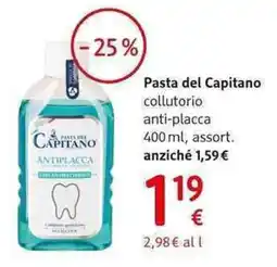 dm drogerie markt Pasta del Capitano collutorio anti-placca offerta