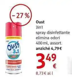 dm drogerie markt Oust 3in1 spray disinfettante elimina odori offerta