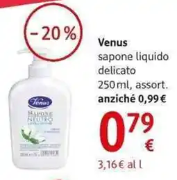 dm drogerie markt Venus sapone liquido delicato offerta