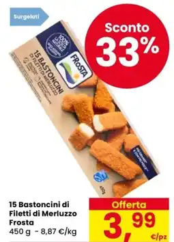 Despar 15 Bastoncini di Filetti di Merluzzo Frosta offerta