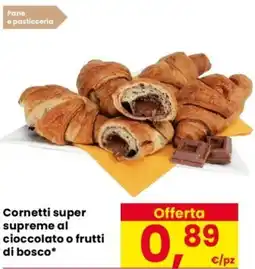 Despar Cornetti super supreme al cioccolato o frutti di bosco offerta