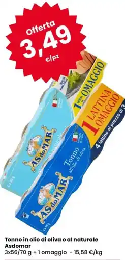 Despar Tonno in olio di oliva o al naturale Asdomar offerta