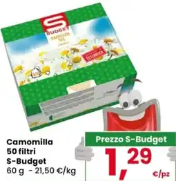 Despar Camomilla 50 filtri S-Budget offerta