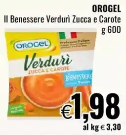 Famila OROGEL Il Benessere Verdurì Zucca e Carote offerta