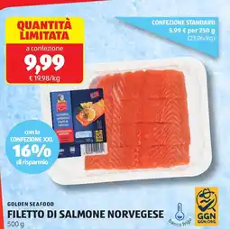 ALDI GOLDEN SEAFOOD filetto di salmone norvegese offerta