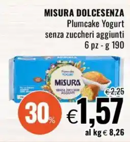 Famila MISURA DOLCESENZA Plumcake Yogurt senza zuccheri aggiunti offerta