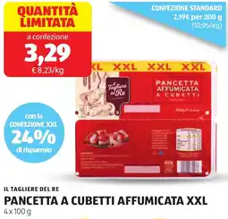 ALDI Il tagliere del re pancetta a cubetti affumicata xxl offerta