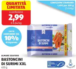 ALDI Almare seafood bastoncini di surimi xxl offerta