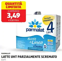 ALDI Parmalat latte uht parzialmente scremato offerta