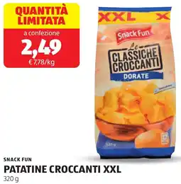 ALDI Snack fun patatine croccanti xxl offerta