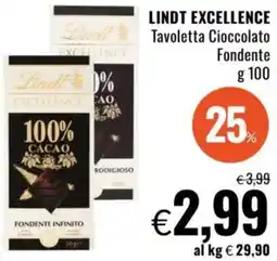Famila LINDT EXCELLENCE Tavoletta Cioccolato Fondente offerta