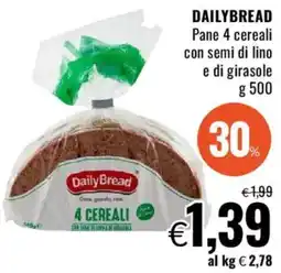 Famila DAILYBREAD Pane 4 cereali con semi di lino e di girasole offerta