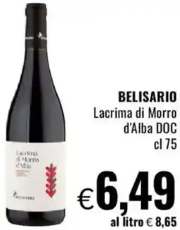 Famila BELISARIO Lacrima di Morro d'Alba DOC offerta