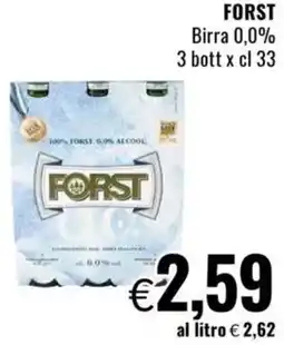 Famila FORST Birra 0,0% offerta