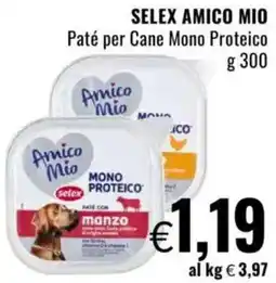 Famila SELEX AMICO MIO Paté per Cane Mono Proteico offerta
