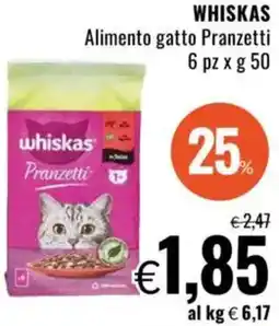Famila WHISKAS Alimento gatto Pranzetti offerta