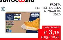Coop FROSTA FILETTI DI PLATESSA IN PANATURA offerta