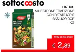 Coop FINDUS MINESTRONE TRADIZIONE CON PATATE IGP E BASILICO DOP offerta