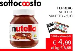 Coop FERRERO NUTELLA VASETTO 750 G offerta