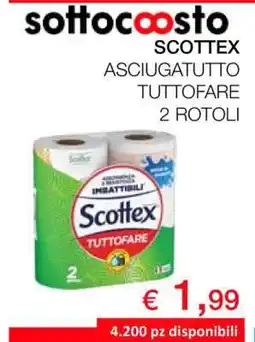 Coop SCOTTEX ASCIUGATUTTO TUTTOFARE 2 ROTOLI offerta