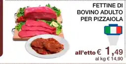 Coop Fettine di Bovino Adulto per Pizzaiola offerta