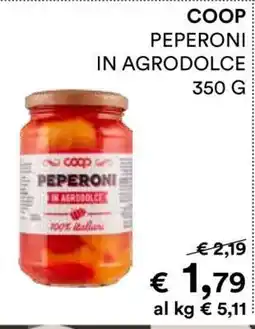 Coop COOP PEPERONI IN AGRODOLCE offerta