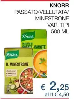 Coop KNORR PASSATO/VELLUTATA/MINESTRONE offerta