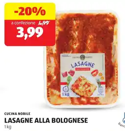 ALDI Cucina nobile lasagne alla bolognese offerta