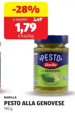 ALDI Barilla pesto alla genovese offerta