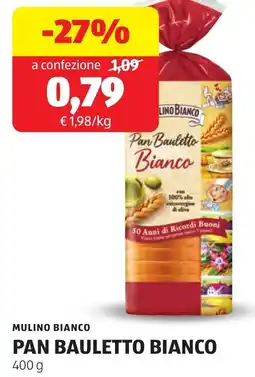 ALDI Mulino bianco pan bauletto bianco offerta