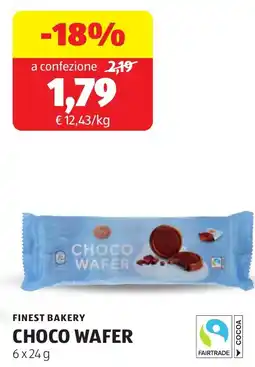 ALDI Finest bakery choco wafer offerta