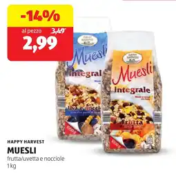 ALDI Happy harvest muesli offerta