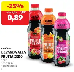ALDI Rio d'oro bevanda alla frutta zero offerta