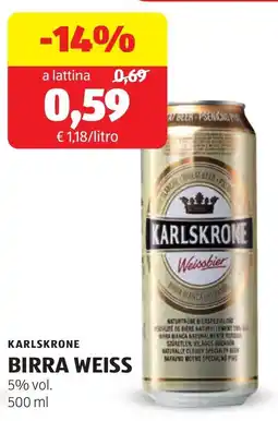 ALDI Karlskrone birra weiss offerta