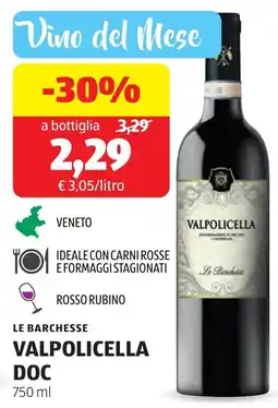 ALDI Le barchesse valpolicella DOC offerta