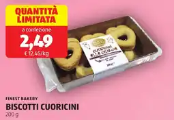 ALDI Finest bakery biscotti cuoricini offerta