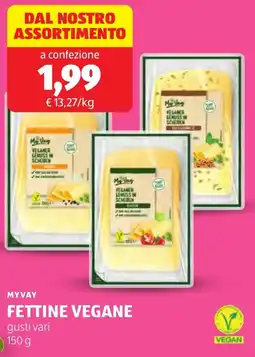 ALDI Myvay fettine vegane offerta