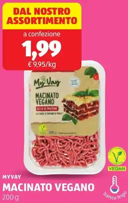 ALDI Myvay macinato vegano offerta