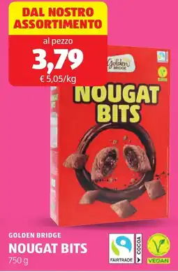 ALDI Golden bridge nougat bits offerta
