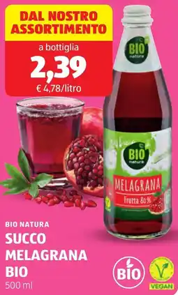 ALDI Bio natura succo melagrana bio offerta